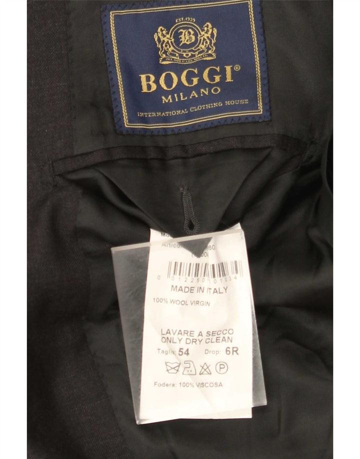 Giacca blazer a 3 bottoni da uomo Boggi Milano IT 54 2XL Lana grigia