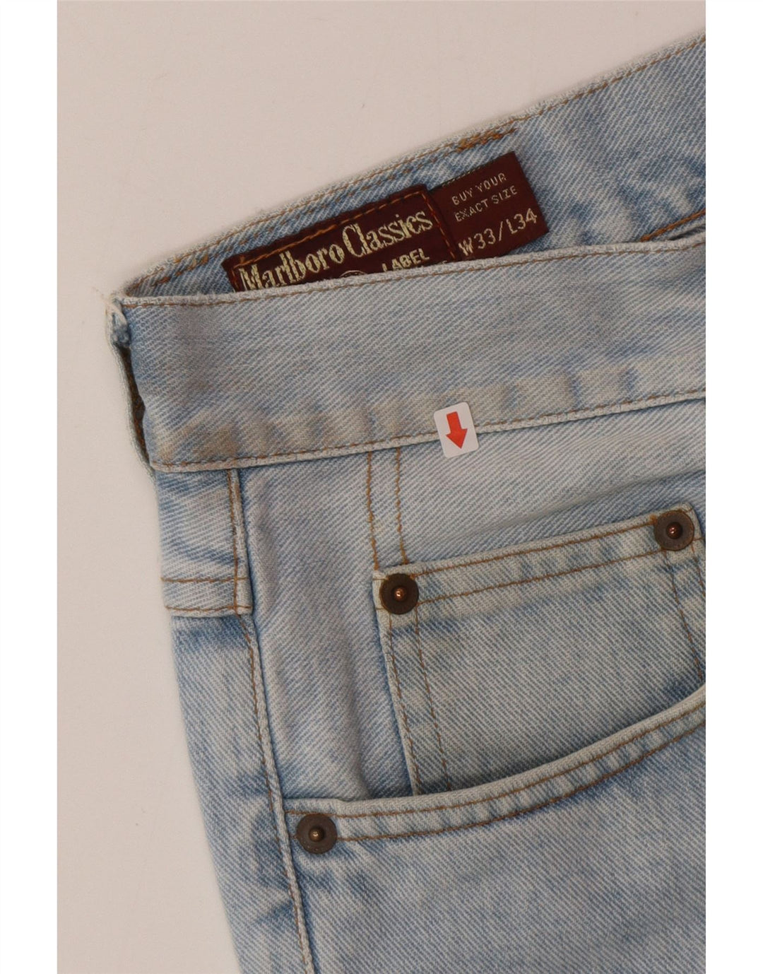 Jeans dritti da uomo Marlboro Classics W33 L34 cotone blu