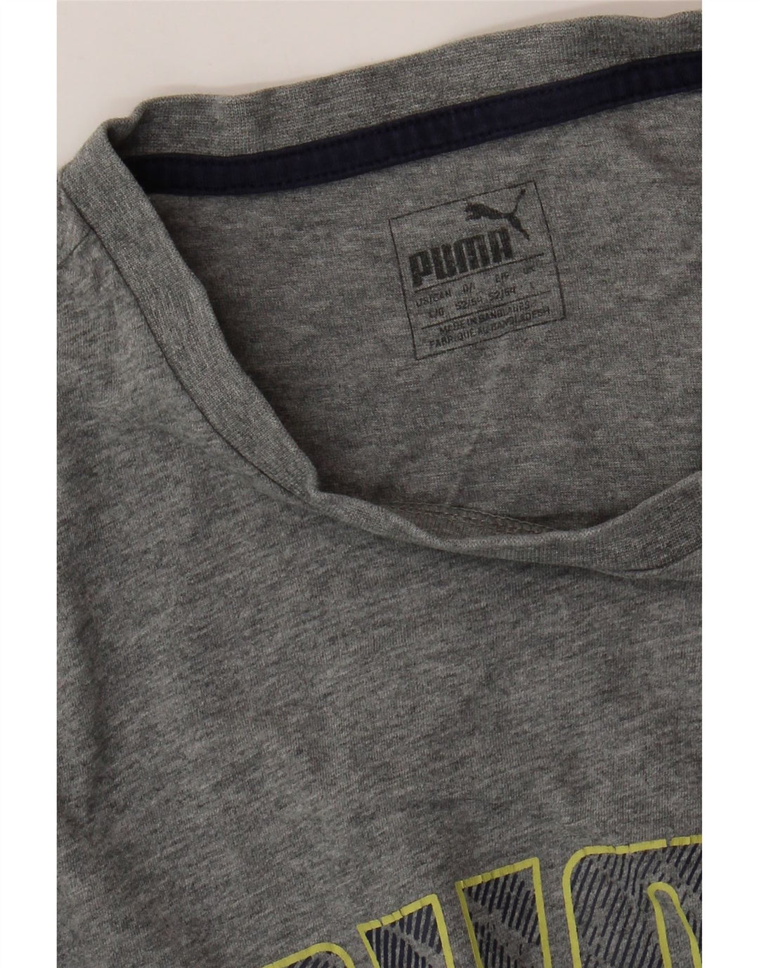 T-shirt grafica PUMA da uomo grande grigia