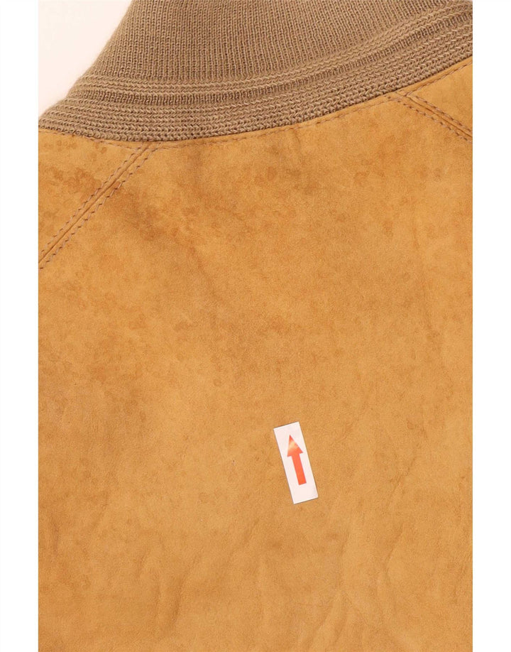 Giacca in pelle scamosciata da uomo Jean Jacques EU 48 in pelle marrone medio