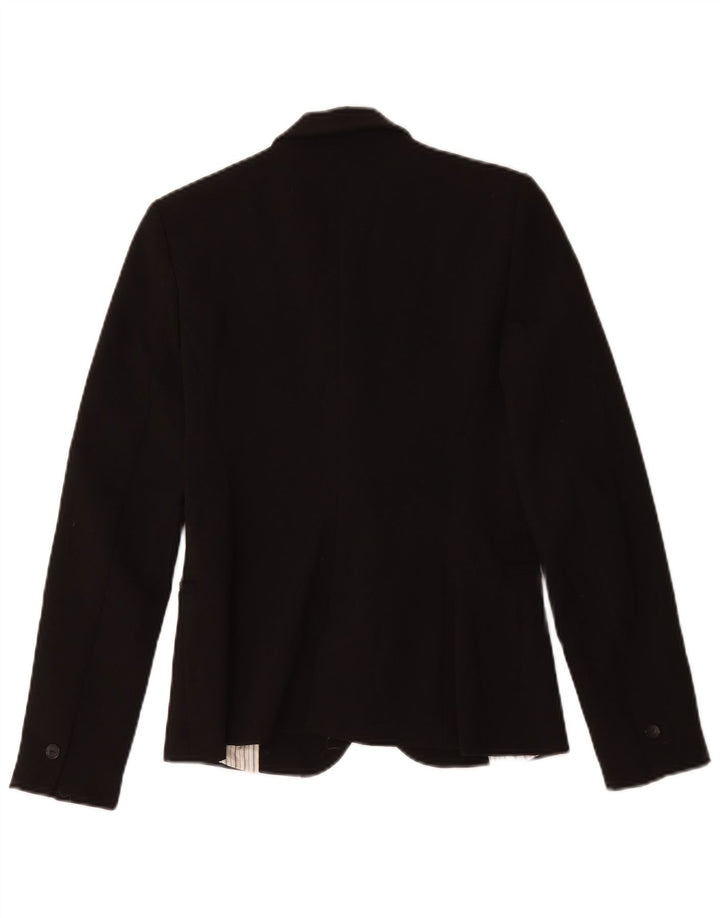 Giacca blazer a 1 bottone da donna Zara UK 10 piccola in poliestere nero