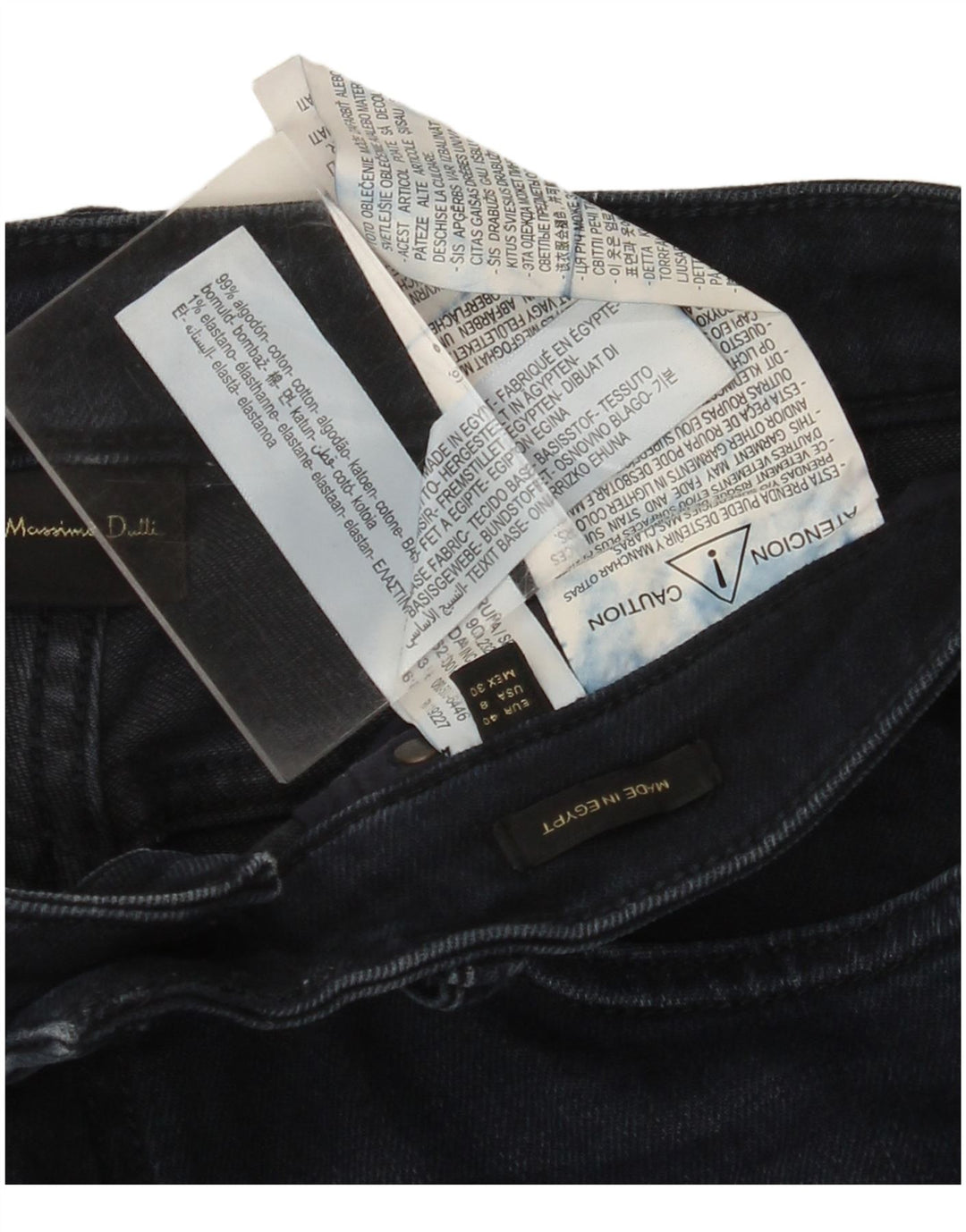 MASSIMO DUTTI Jeans affusolati da donna EU 40 Medio W30 L27 Cotone blu navy