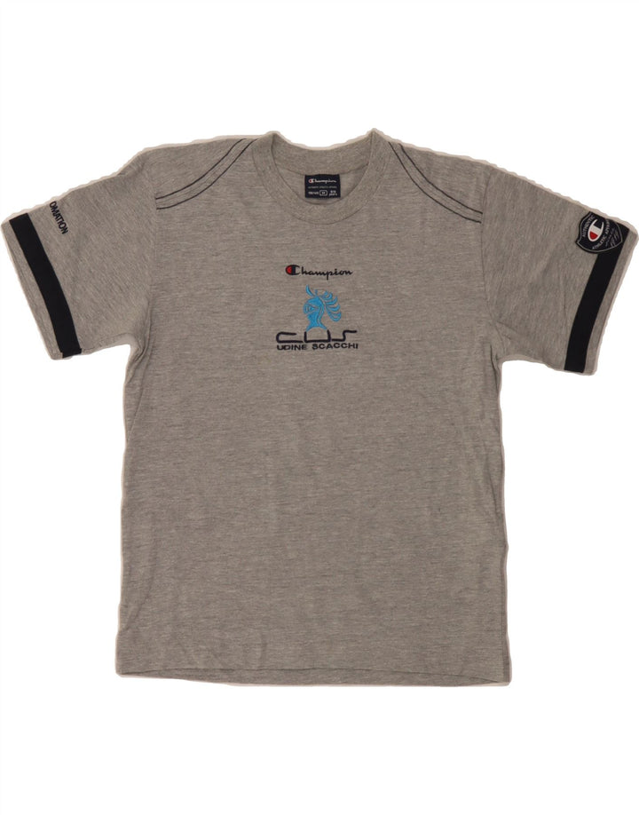 CHAMPION Boys Graphic T-Shirt Top 9-10 Years Grey Cotton Vintage Champion and Second-Hand Champion from Messina Hembry 