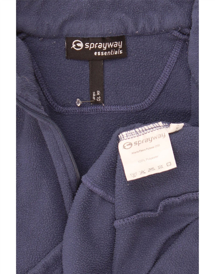 Maglione in pile da donna con collo con zip Sprayway UK 10 piccolo poliestere blu navy