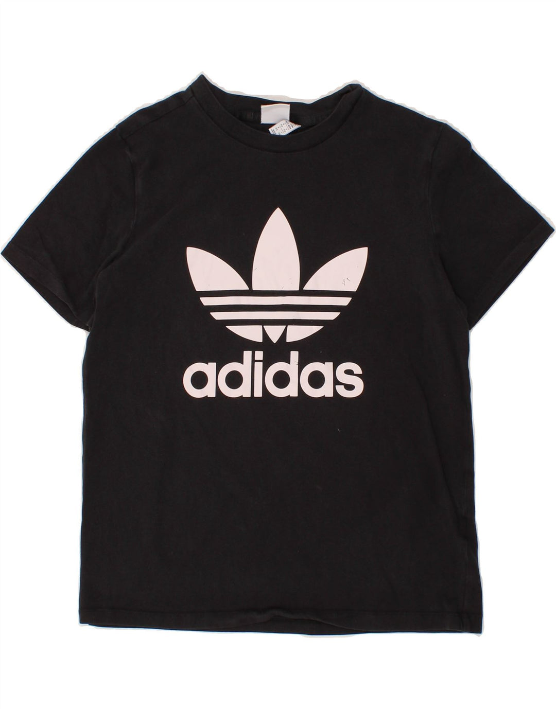 ADIDAS Womens Graphic T-Shirt Top UK 14 Medium Black Vintage Adidas and Second-Hand Adidas from Messina Hembry 