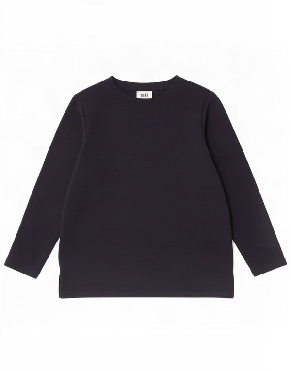 Marks & Spencer Top da donna a maniche lunghe UK 16 Large in cotone blu navy