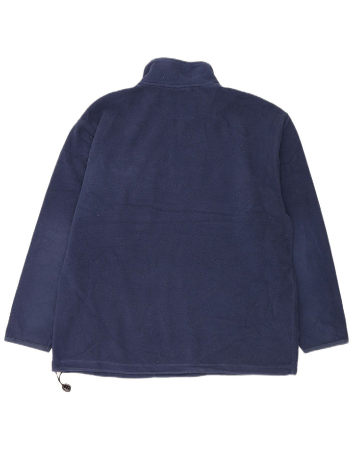 Maglione in pile Marks & Spencer da uomo blu Harbour con zip e collo medio blu navy