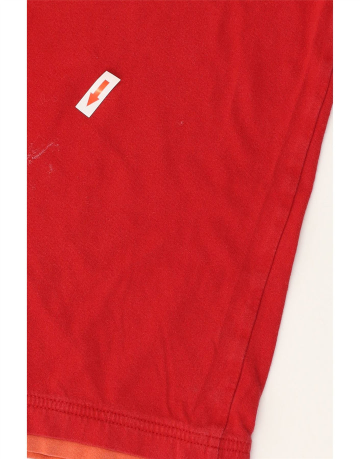 T-shirt grafica da uomo ADIDAS Top grande in cotone rosso