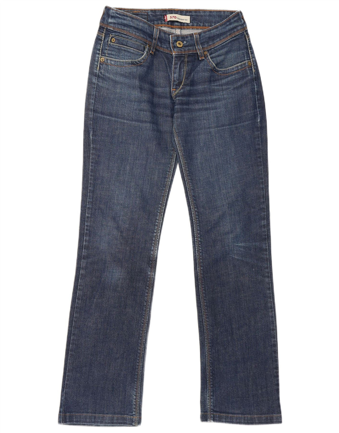 Jeans dritti Levi's 570 da donna W29 L30 in cotone blu