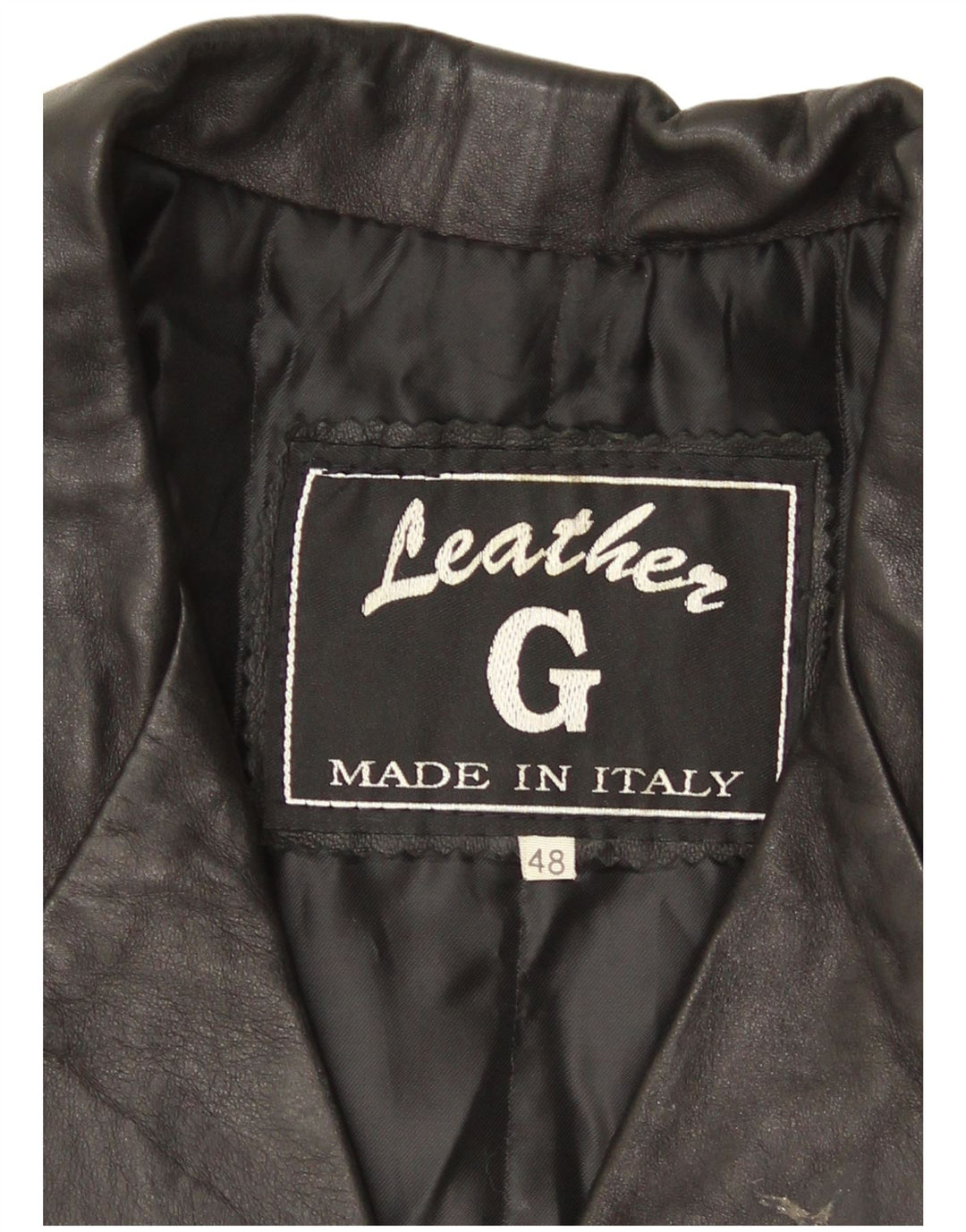 Giacca in pelle da donna vintage IT 48 XL in pelle nera