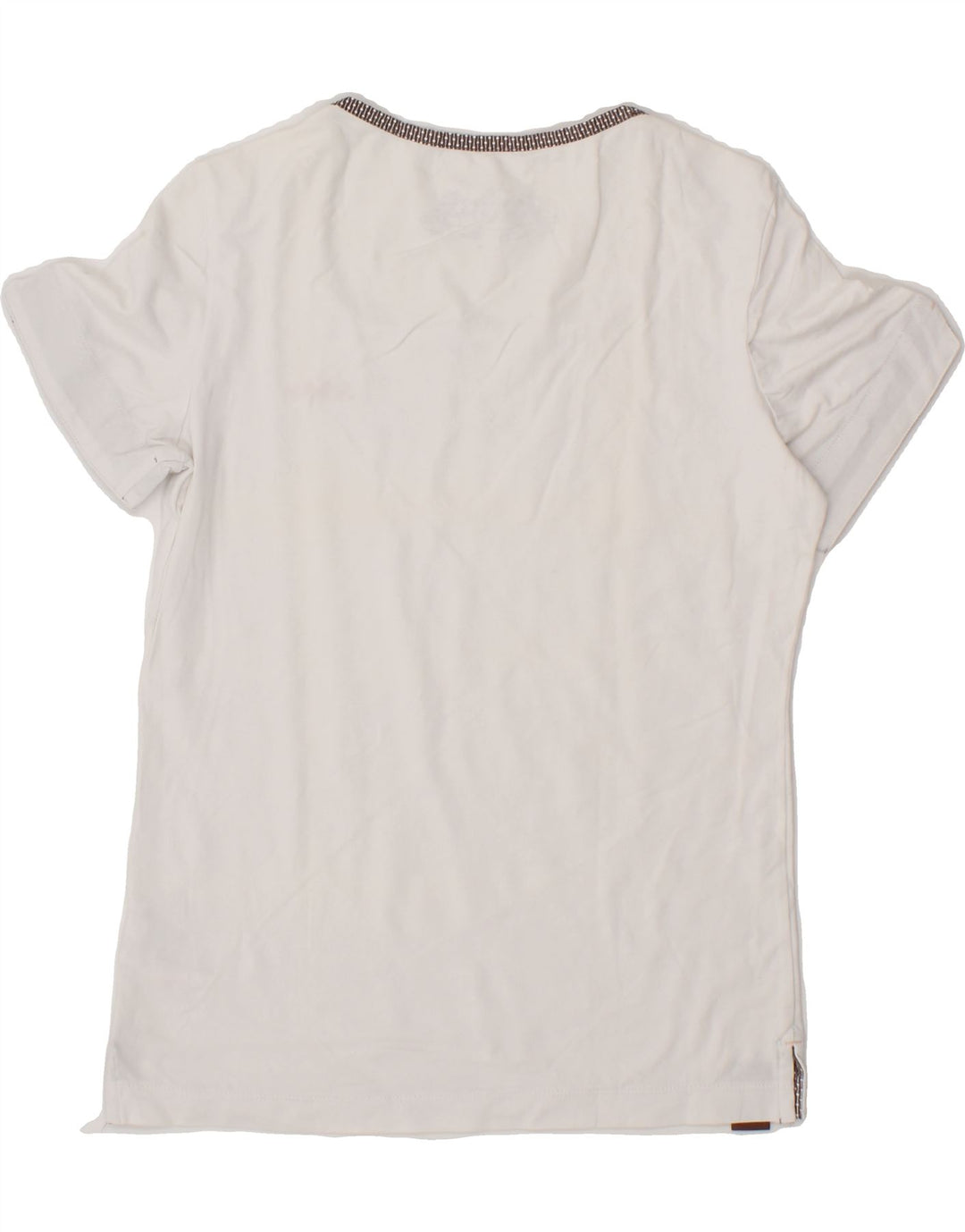 LOTTO Womens T-Shirt Top UK 12 Medium White Cotton Vintage Lotto and Second-Hand Lotto from Messina Hembry 