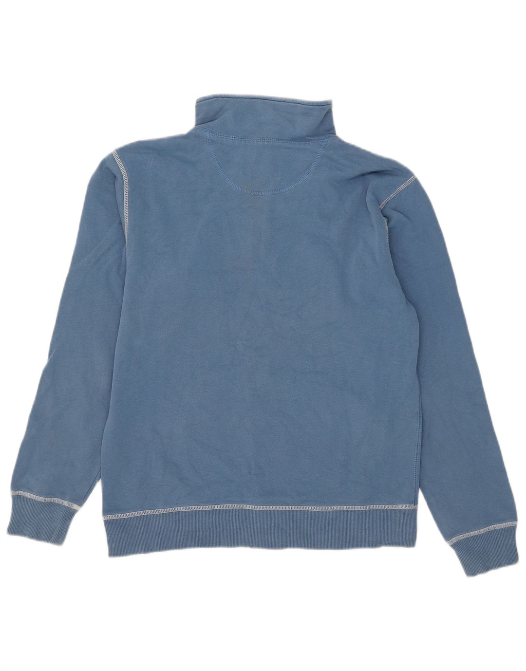 Felpa da donna con collo con zip Champion, maglione UK 14, cotone blu medio