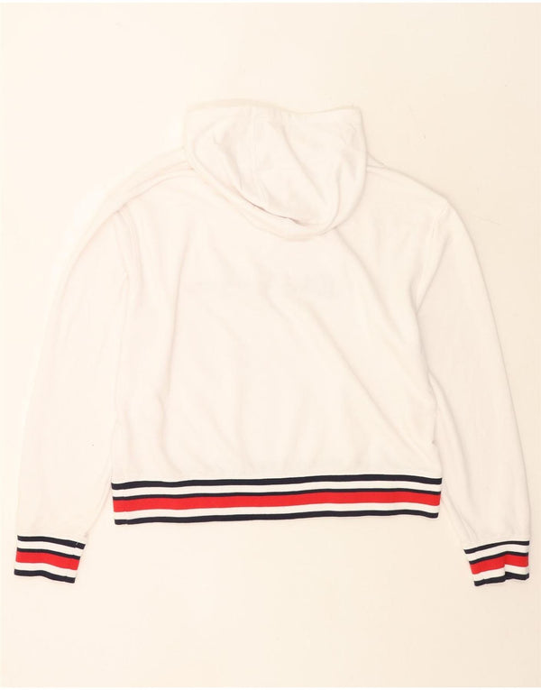 Maglione con cappuccio grafico da donna CHAMPION UK 20 2XL Cotone color block bianco