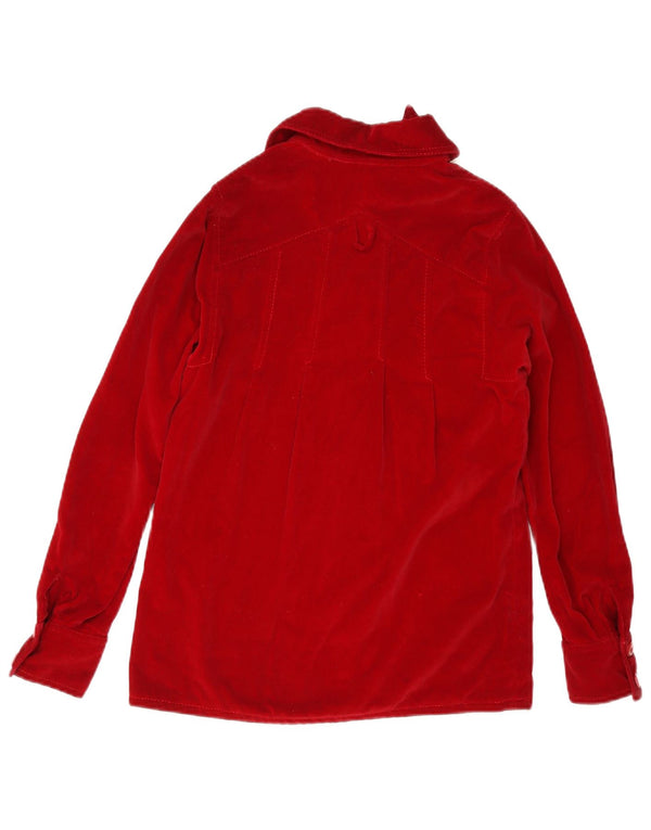 Camicia in velluto da donna Dotti Didit UK 8 Small Rossa