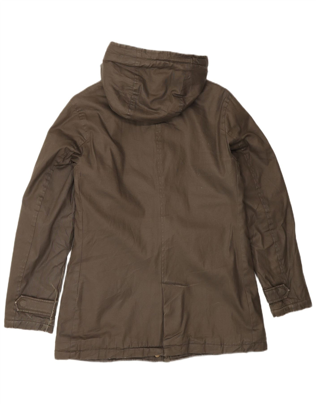CHAMPION Giacca Parka Sherpa da donna con cappuccio UK 6 XS Cotone kaki