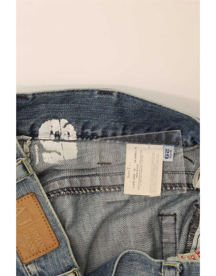 Jeans da donna Armani a gamba larga W29 L32 in cotone blu
