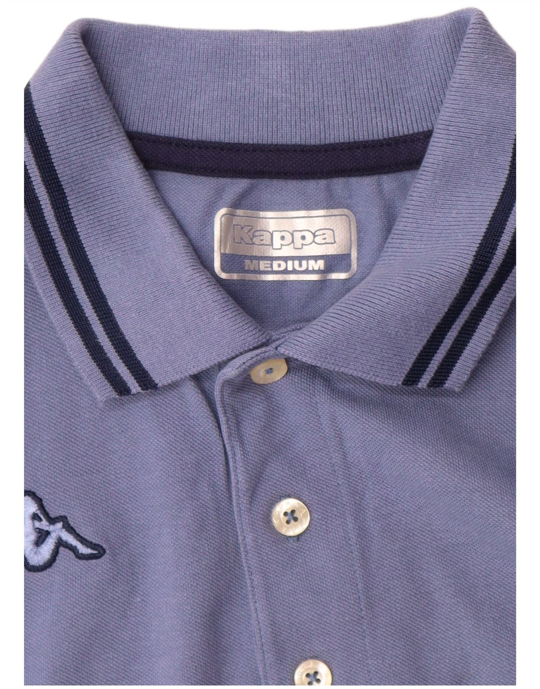 Polo Kappa Uomo Blu Medio in cotone