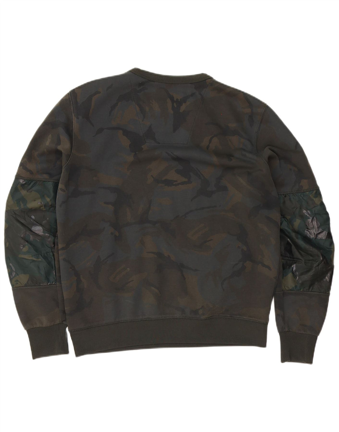 Felpa da uomo G-Star Maglione grande poliestere mimetico kaki