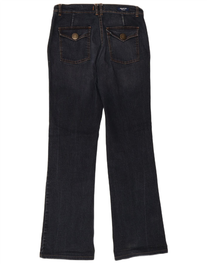 WAMPUM Womens Bootcut Jeans IT 44 Medium W32 L32 Navy Blue Cotton