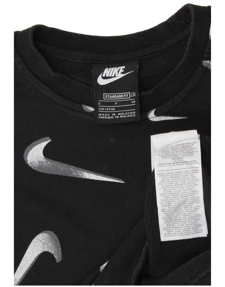 Felpa NIKE per ragazze con grafica standard fit, 8-9 anni, piccola, nera