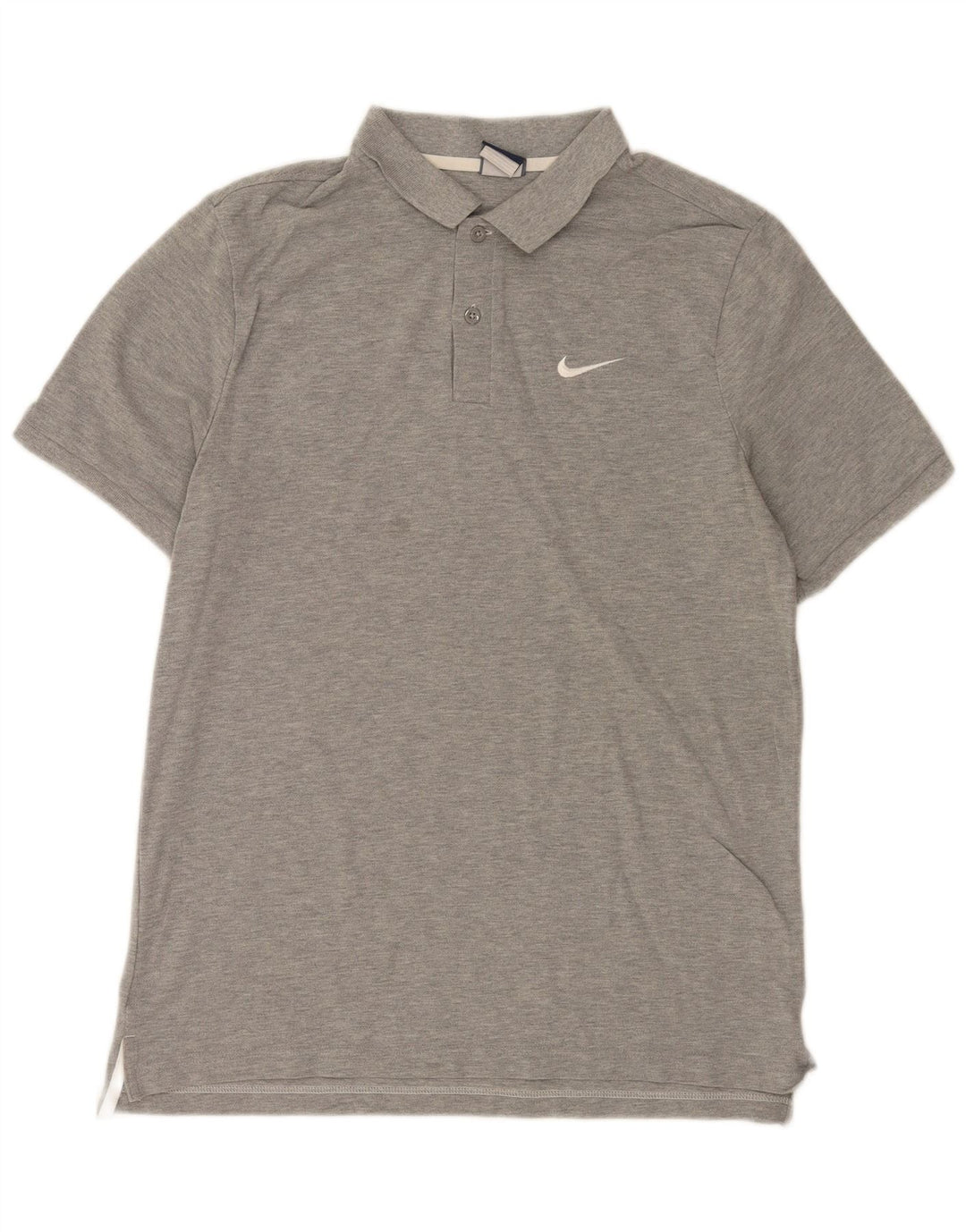 Polo Nike da uomo grande in cotone chiazzato grigio