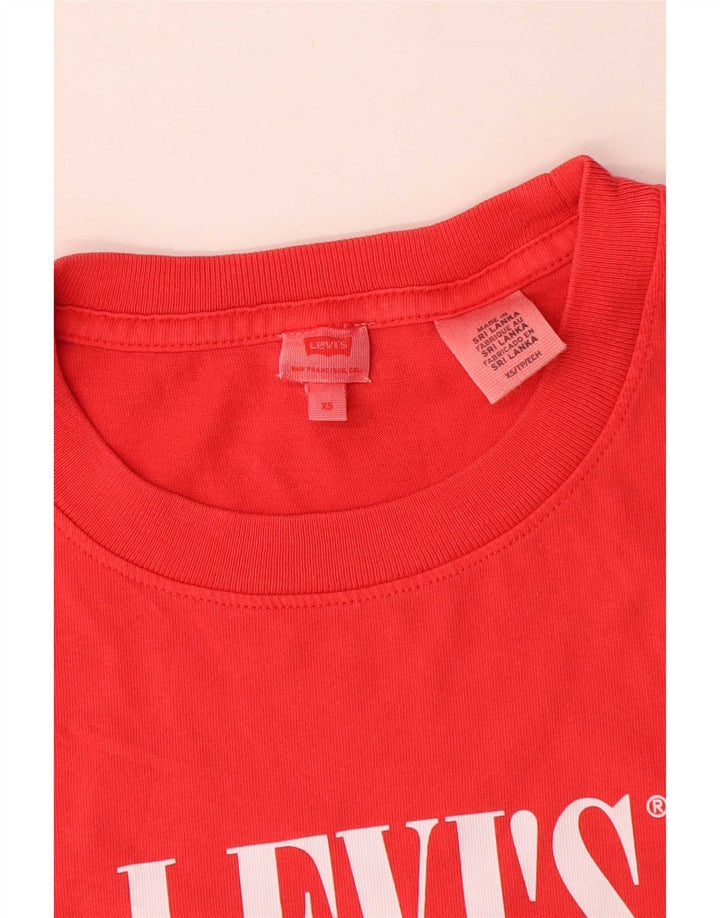 T-shirt grafica oversize da donna Levi's UK 6 XS rossa
