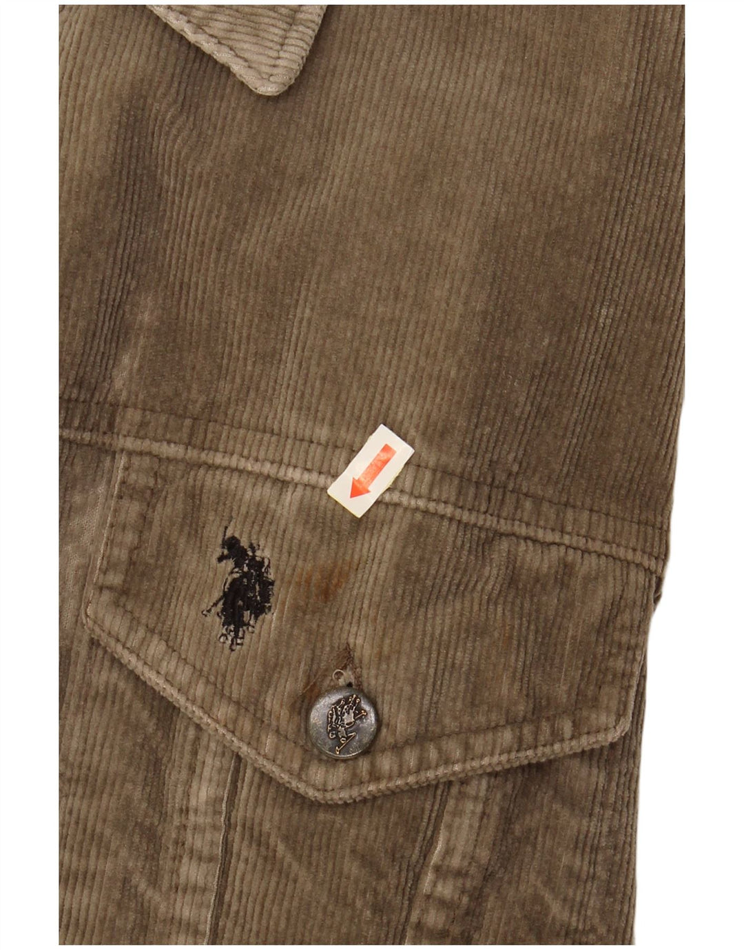 POLO ASSN. Giacca da uomo in velluto a coste UK 42 XL Beige