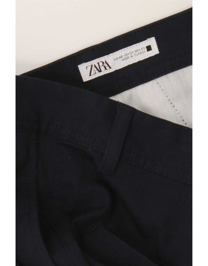 Pantaloni chino slim da uomo Zara EU 40 medio W31 L27 blu navy