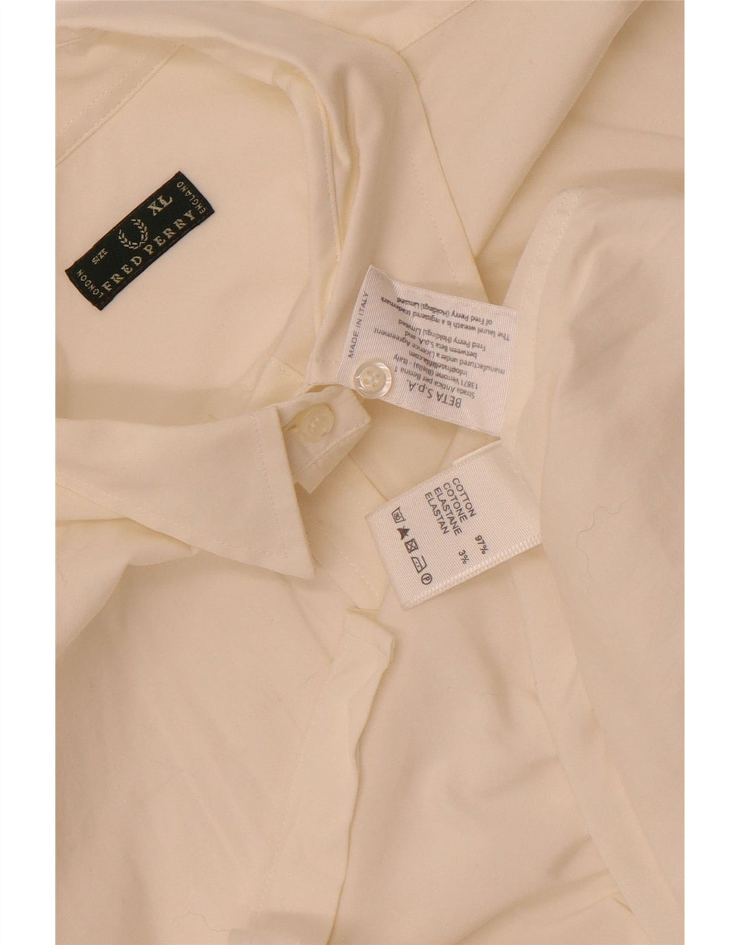 Camicia da donna Fred Perry UK 18 XL cotone bianco