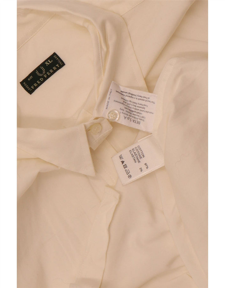 Camicia da donna Fred Perry UK 18 XL cotone bianco