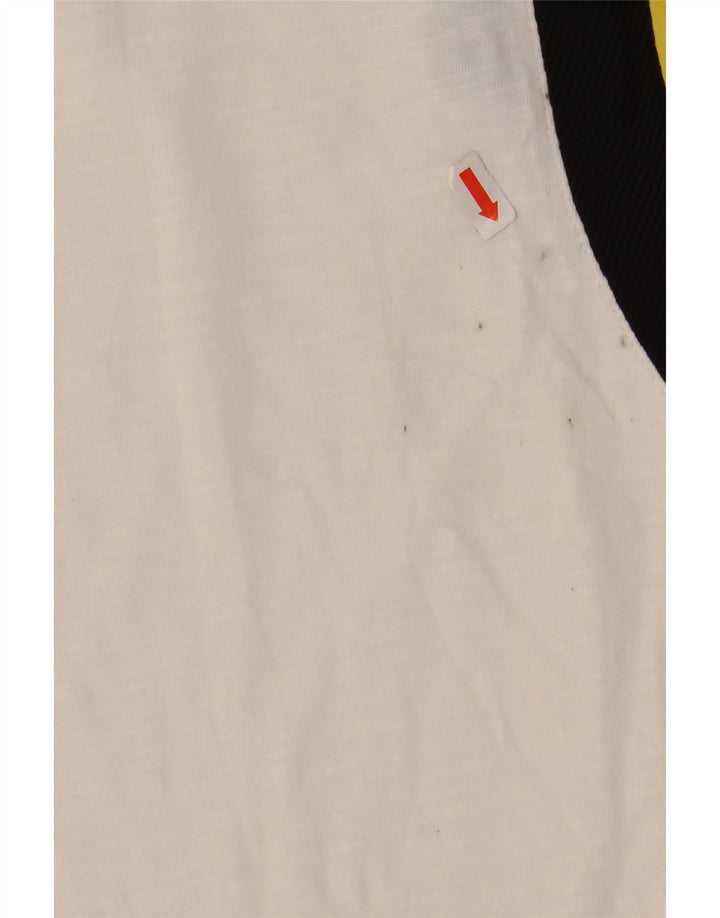 G-STAR Mens T-Shirt Top 2XL White Colourblock Cotton