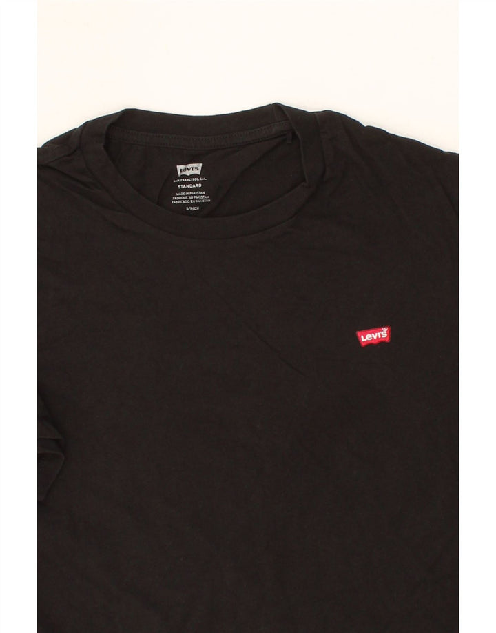 LEVI'S Mens Standard Fit T-Shirt Top Small Black Cotton Vintage Levi's and Second-Hand Levi's from Messina Hembry 