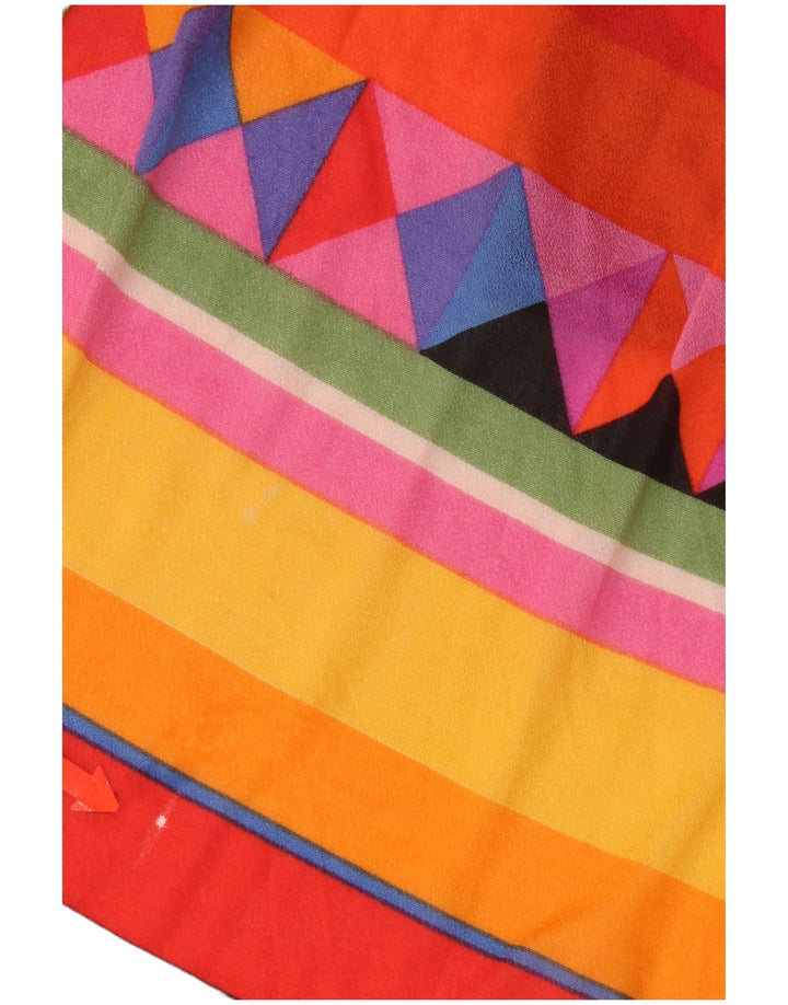 Prendisole vintage da donna UK 14 grande motivo geometrico multicolore