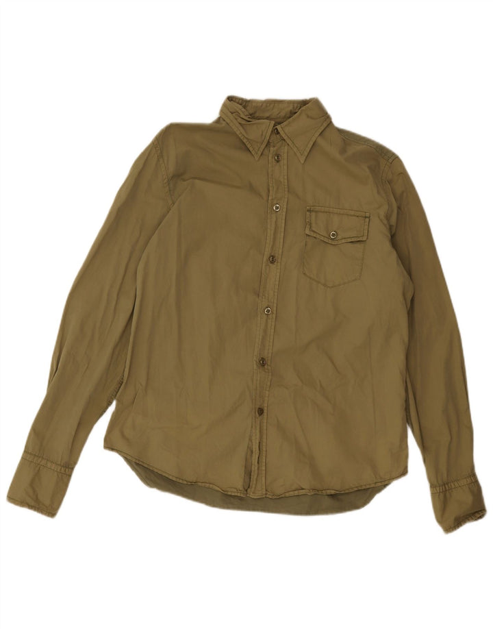 Camicia da uomo Guess Large in cotone kaki