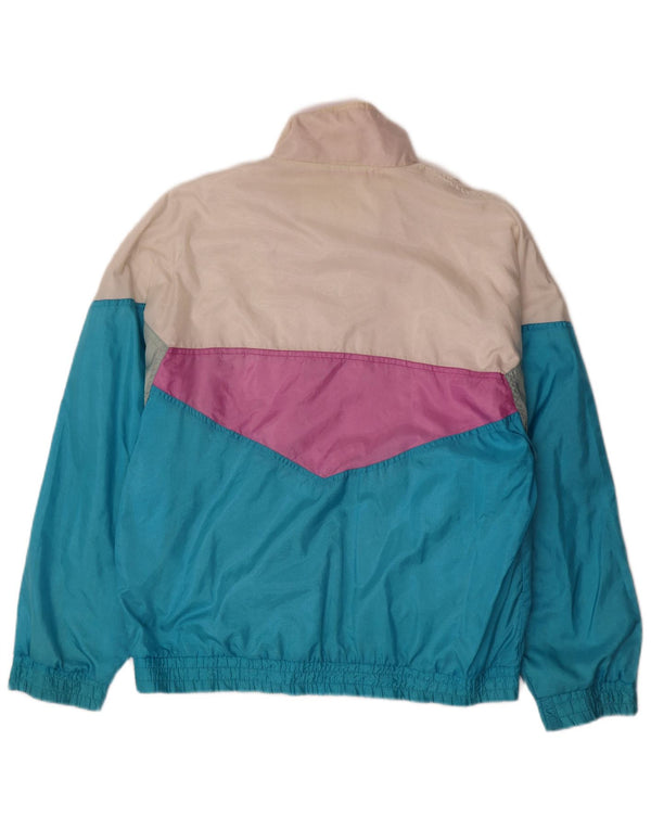 Giacca da tuta da uomo VINTAGE IT 48/50 Nylon color block blu medio