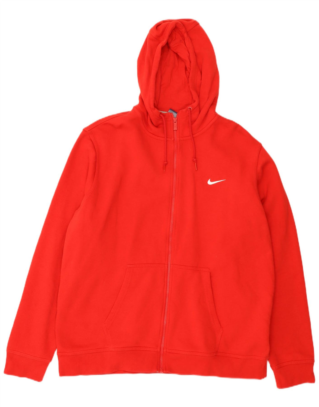 Felpa con cappuccio e zip Nike da uomo 2XL in cotone rosso