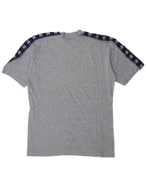 T-shirt grafica da uomo Champion Top XL in cotone chiazzato blu