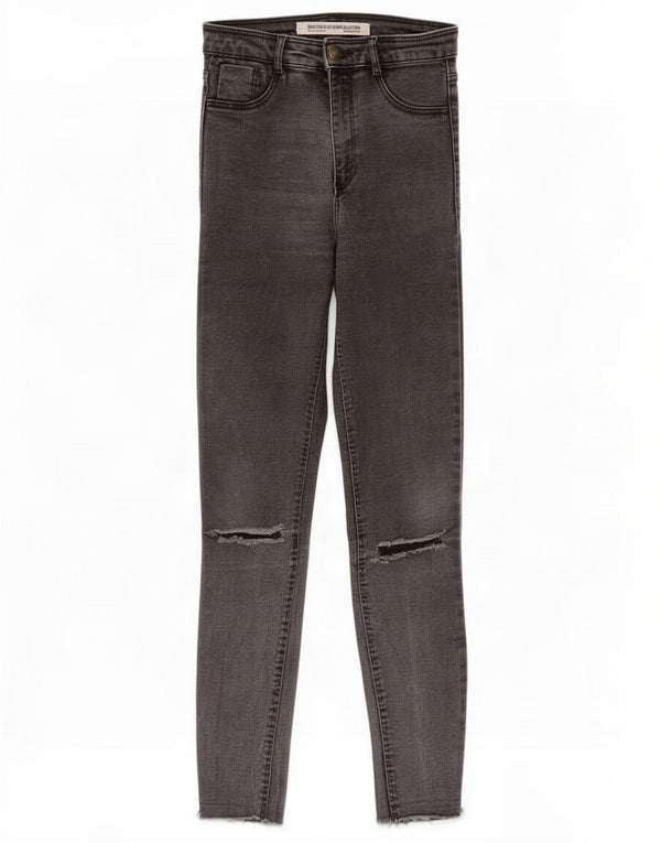 Jeans skinny effetto consumato Trafaluc da donna Zara EU 36 XS W26 L26 Grigio