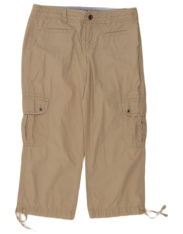 Pantaloni cargo crop da donna Tommy Hilfiger US 6 Medium W32 L24 Cotone beige