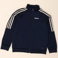 ADIDAS Boys Climalite Tracksuit Top Jacket 9-10 Years Navy Blue Polyester