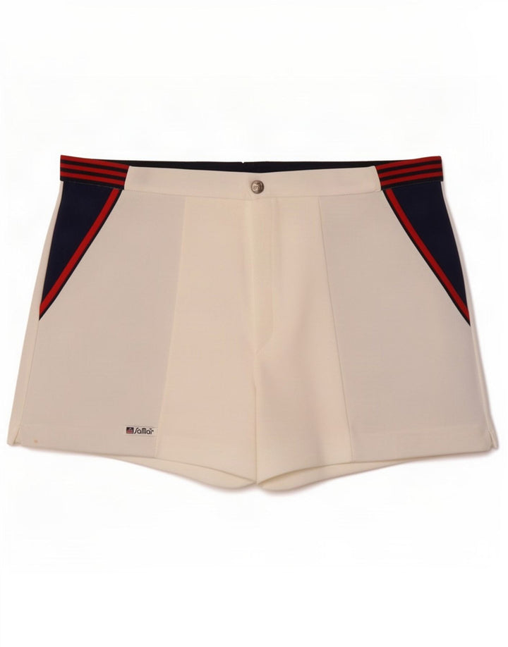 Pantaloncini chino da uomo Samar IT 54 2XL W34 Poliestere color block bianco