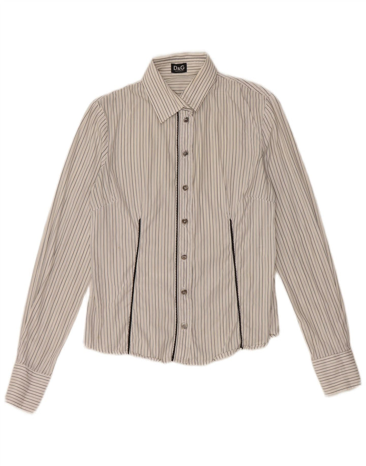 Camicia Donna Dolce & Gabbana IT 42 Gessato Medio Bianco