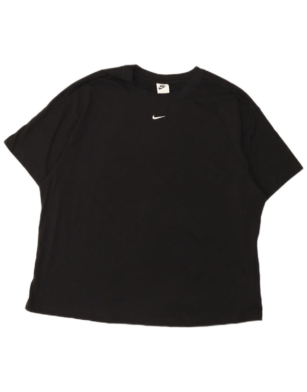 T-shirt oversize da donna Nike UK 18 XL cotone nero