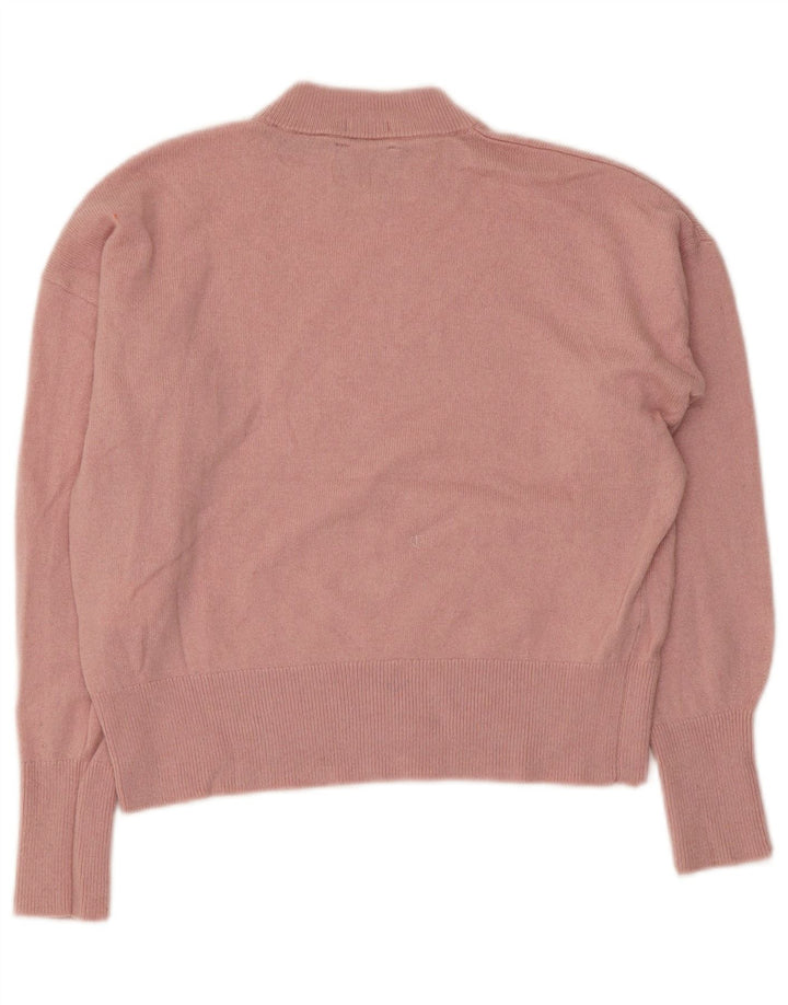Maglione da donna Superdry Crop Oversize con collo alto e collo alto UK 8 Small Rosa