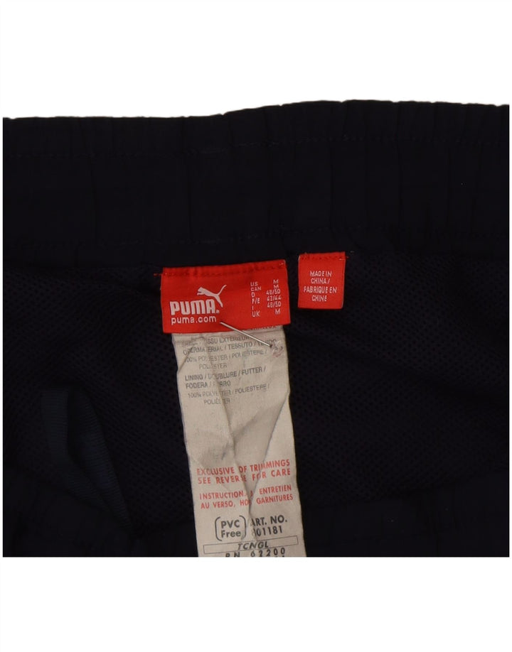 Pantaloncini sportivi da uomo Puma Medium in poliestere color block blu navy