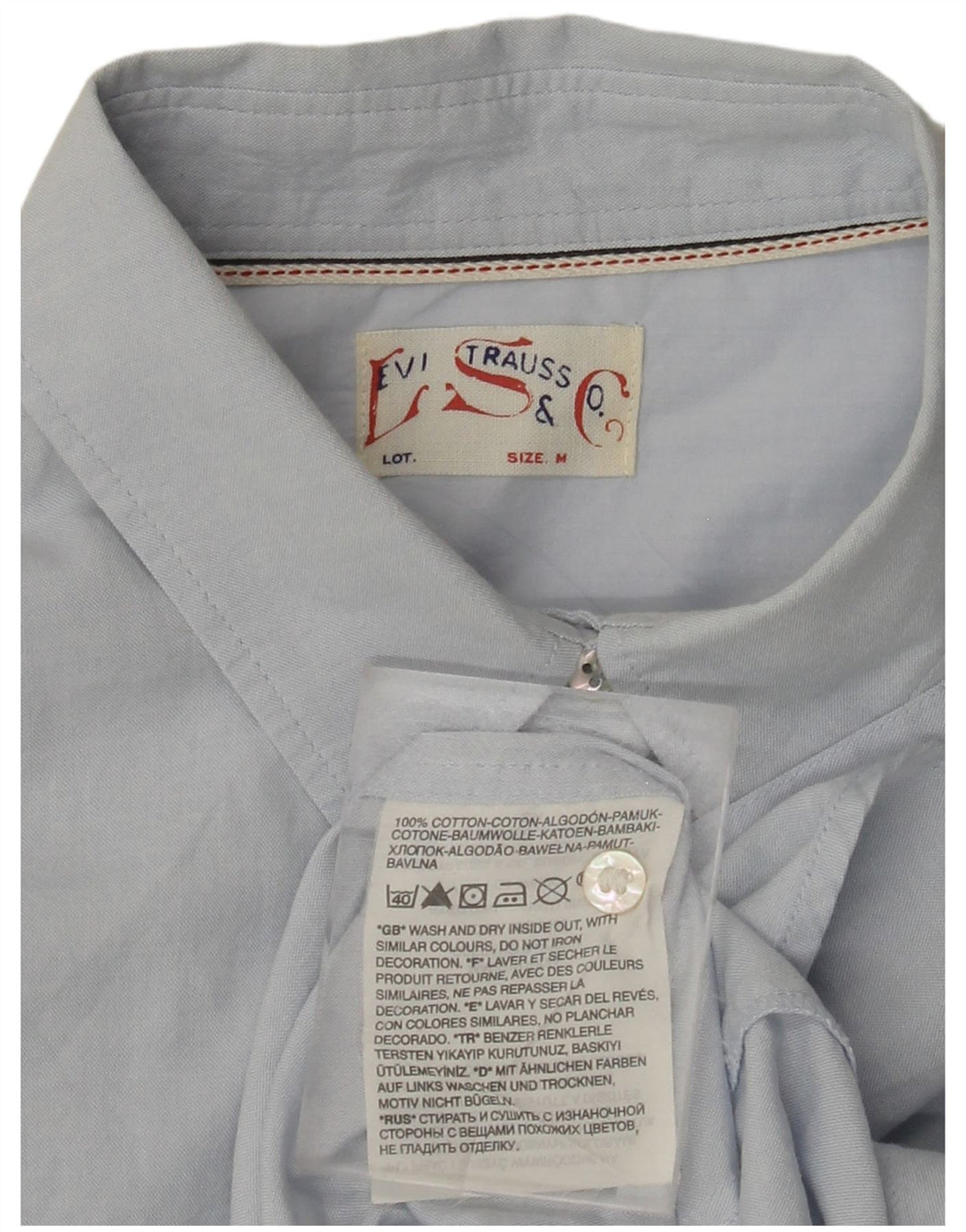 Camicia da donna LEVI'S UK 14 Cotone blu medio