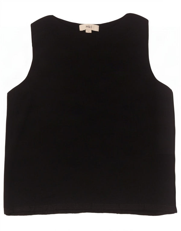 Canotta da donna Marks & Spencer UK 12 viscosa nera media