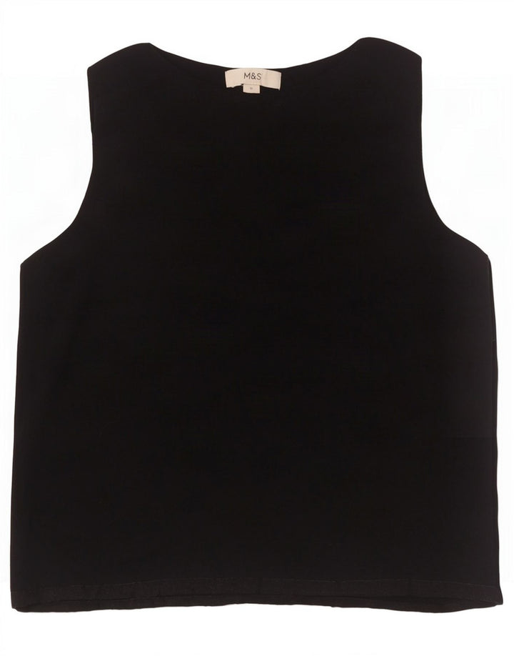 Canotta da donna Marks & Spencer UK 12 viscosa nera media