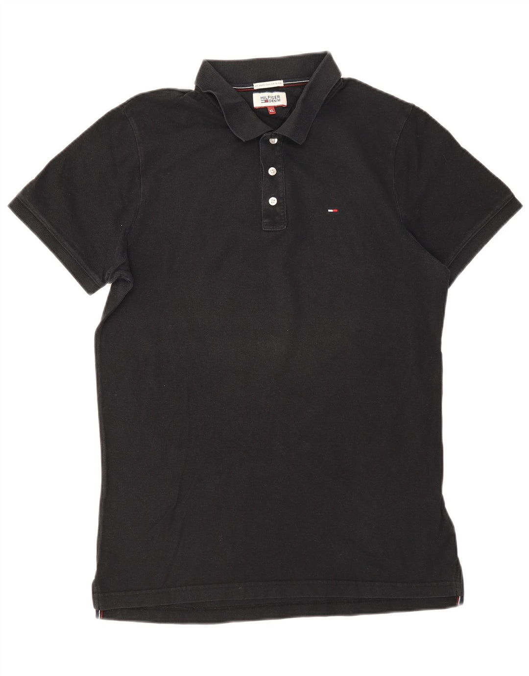 Polo da uomo Tommy Hilfiger XL in cotone nero