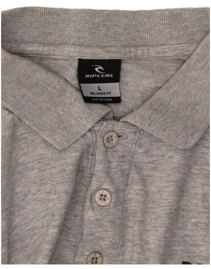 Polo da uomo Rip Curl dalla vestibilità comoda, a righe grigie grandi